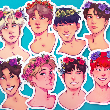 Flower Kids Stickers