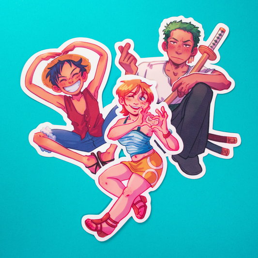 Fingerheart Strawhats Stickers